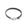 Pulsera acero reciclado correa veg negra sra  75341P01010