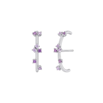 Marea plata pendientes malva  D03101AL