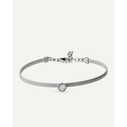 Pulsera Paris circonitas en plata 925  rodiada 40.PU.01