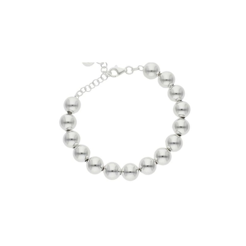 Pulsera bolas plata de ley 925 10 MM ag296