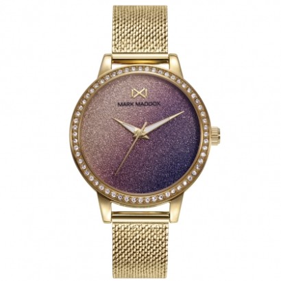 RELOJ ACERO IP DORADO BRAZALETE SRA REF: MM0129-90