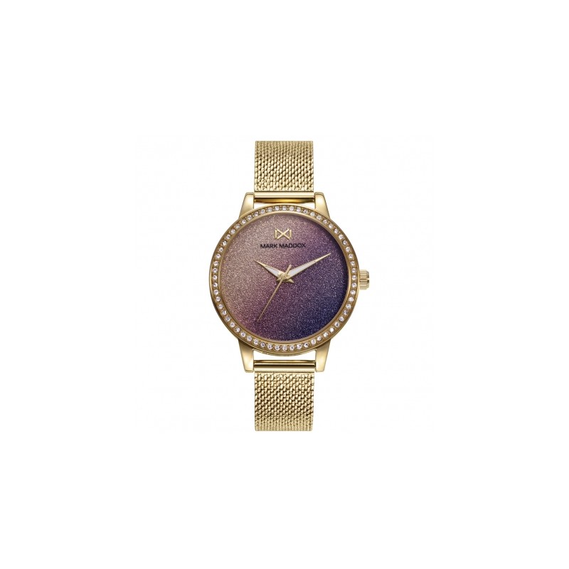 RELOJ ACERO IP DORADO BRAZALETE SRA REF: MM0129-90