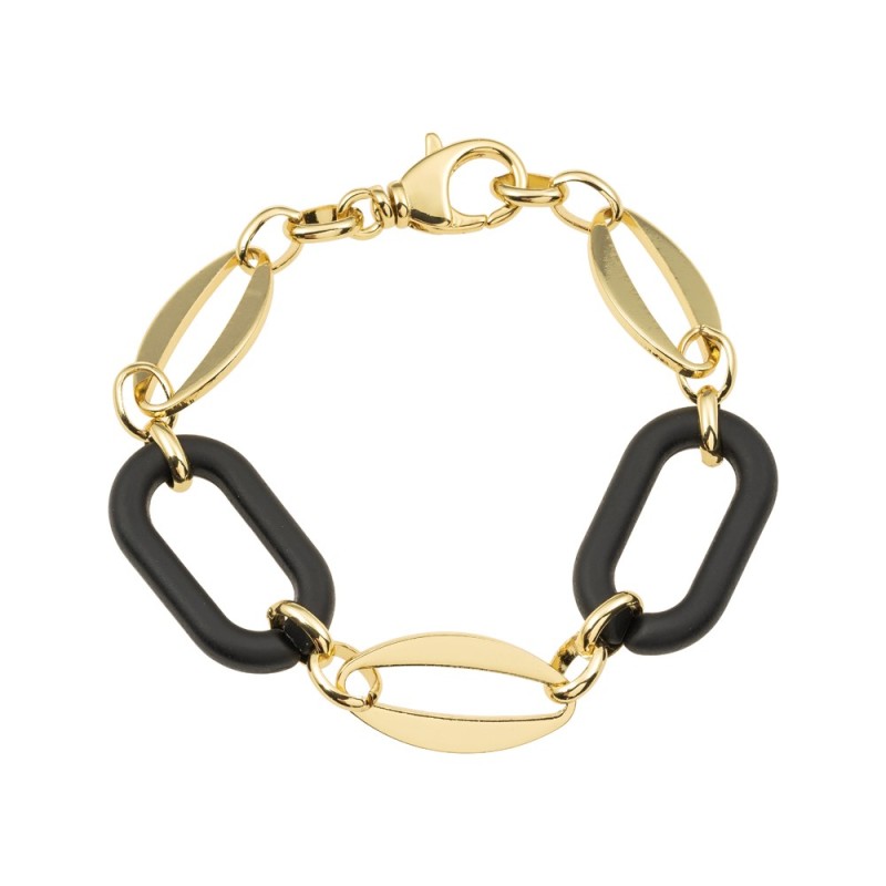 Pulsera acero ip dorado PB123