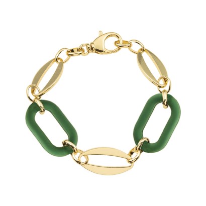 Pulsera acero  ip dorado PB124