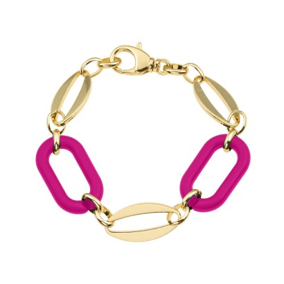 Pulsera acero ip dorado PB125