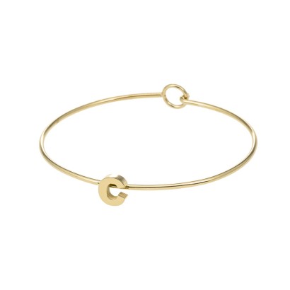 Pulsera brazalete acero ip dorado PDC