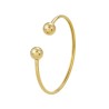 Pulsera acero ip dorado bolas PA355