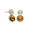 Pendientes cortos cristal plata A4220-06