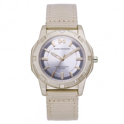 RELOJ ALUMINIO BEIGE Y CORREA SRA MM REF: MC0103-97