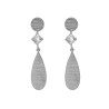 Pendientes largos cristal blanco en  plata A5026-07HT