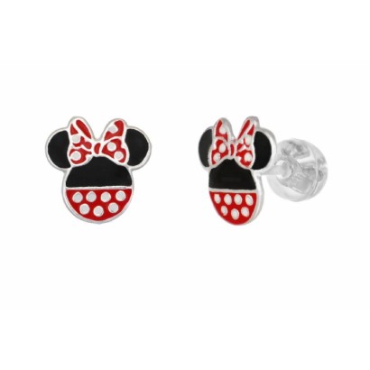 Mini pendientes Minnie lunares plata AG0050P