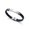 Pulsera acero y caucho negro sr ref. 6343P09013