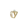 Anillo de acero ip dorado ivoire  2016284Z