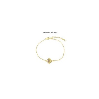 Pulsera acero concha ip dorado PA2256