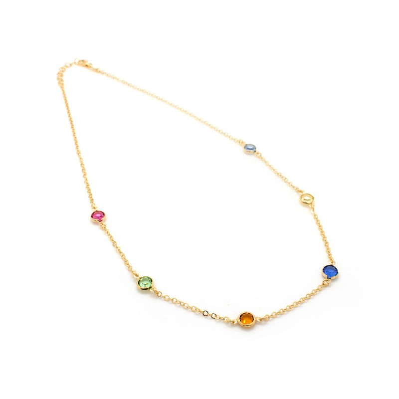 Collar basic multicolor oro A3068-03G