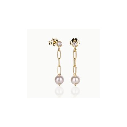 Pendientes moon con cadena,perla 52.PE.0