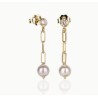 Pendientes moon con cadena,perla 52.PE.0