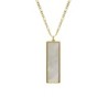 Collar rectangulo nacar oro de Soulq A4611-REDG