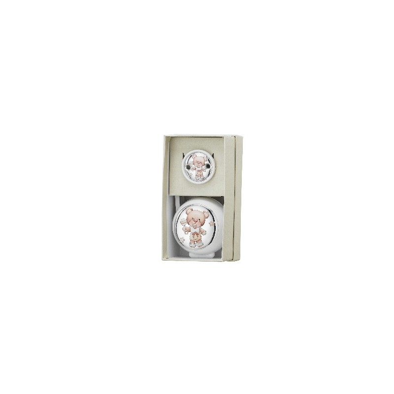 Set pinza + porta chupete  oso sonajero Global  EV3634 01B