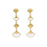 Pendientes Victoria Cruz  plata largos abanico Break A5402-29