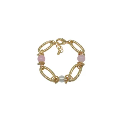 Pulsera Ivoire acero chapado y piedras Z
