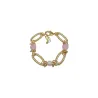 Pulsera Ivoire acero chapado y piedras Z