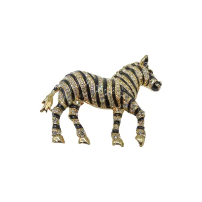 Broche Ivoire acero y piedras Z2016250