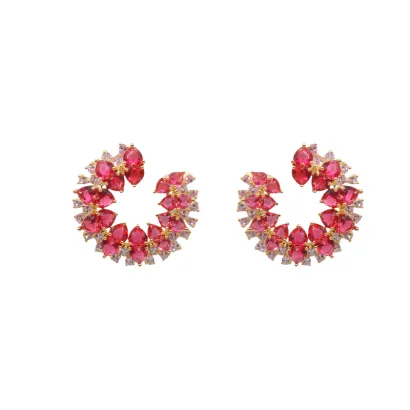 Pendientes Ivoire acero y piedras Z20160