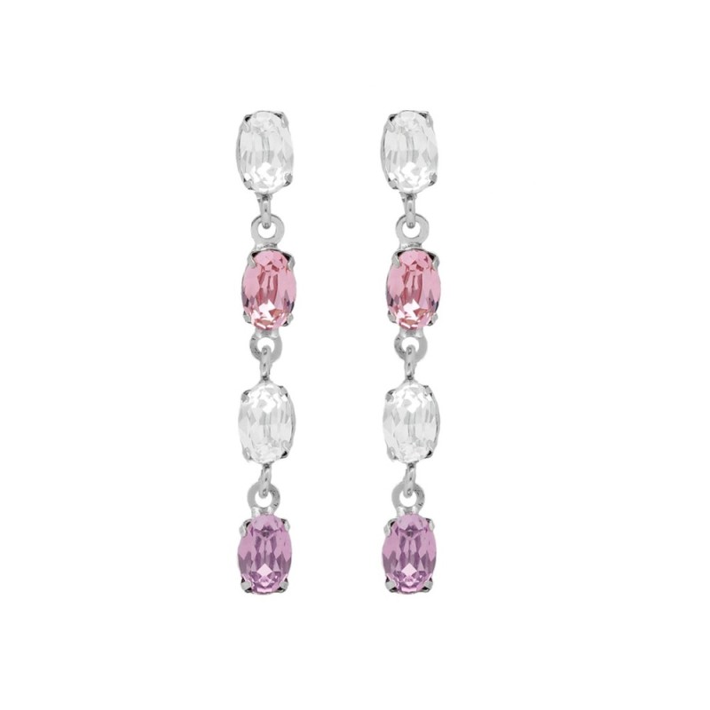 Pendientes cascada mini ovales multicolor Alyssa  A4504-MHT