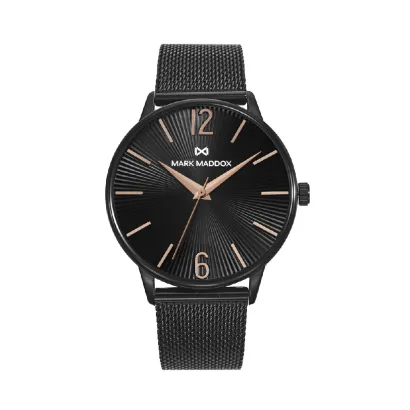 Reloj acero ip negro brazalete HM1025-55