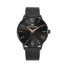 Reloj acero ip negro brazalete HM1025-55