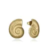 Pendientes acero ip dorado caracol 75401