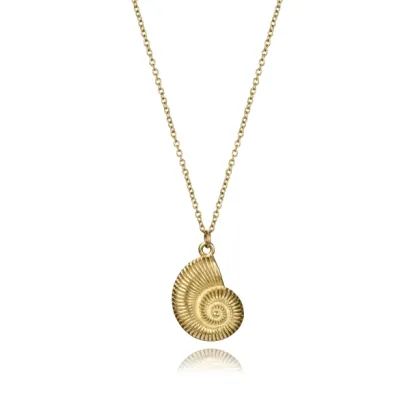 Collar acero ip dorado caracol 75401C010