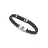 Pulsera acero y piel cordón 14129P01011