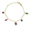 Pulsera cristales multicolor colgando  A4696-MDP