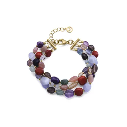 Pulsera ip dorado piedras 14276P01019