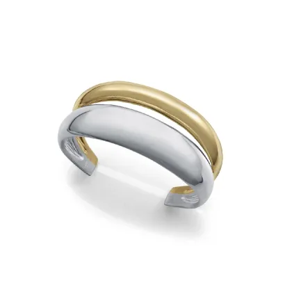 Pulsera acero ip dorado rigida 14281P010