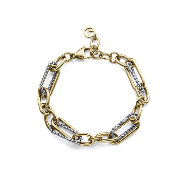 Pulsera acero ip dorado eslabones 14288P Pulsera acero ip dorado eslabones 14288P