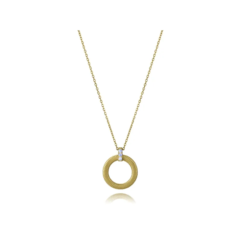 Collar plata baño oro circonitas 13243C1 Collar plata baño oro circonitas 13243C1