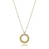 Collar plata baño oro circonitas 13243C1