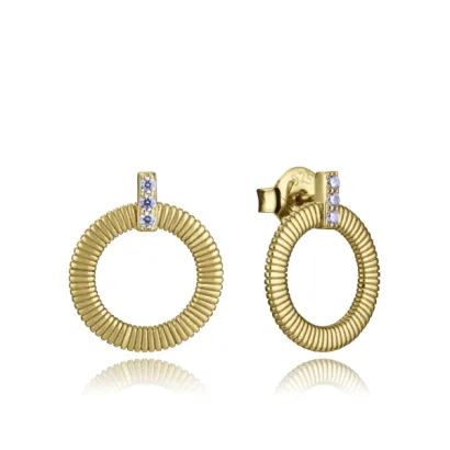 pendientes plata baño oro circ 13243E100