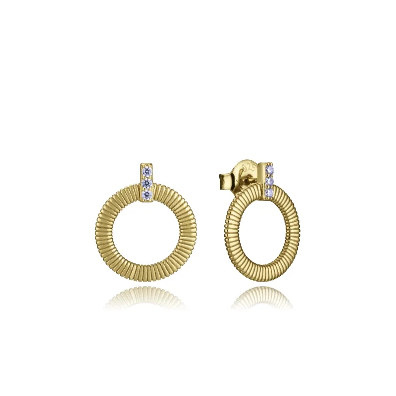 pendientes plata baño oro circ 13243E100 pendientes plata baño oro circ 13243E100