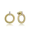 pendientes plata baño oro circ 13243E100
