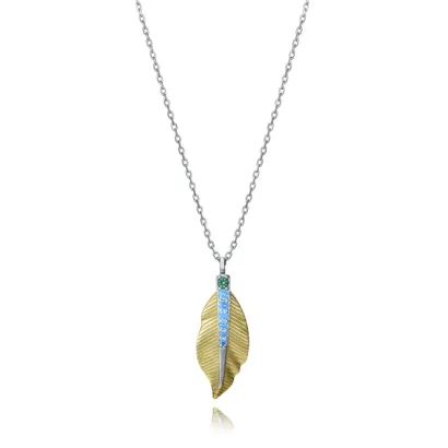 Collar plata baño oro y rodio 15127C100-