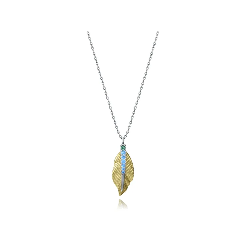 Collar plata baño oro y rodio 15127C100- Collar plata baño oro y rodio 15127C100-