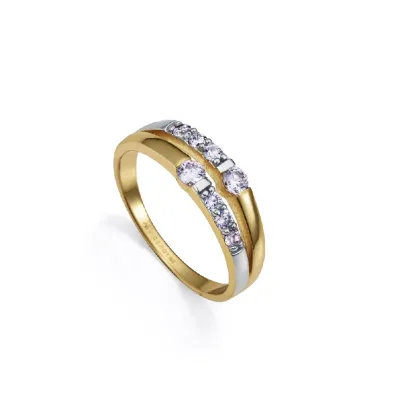Anillo plata baño oro y rodio 9136A016-3