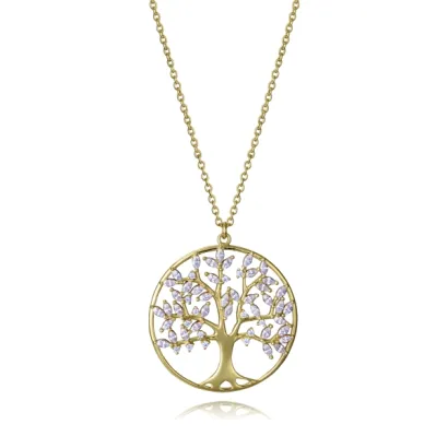 Collar plata baño oro circ 9148C100-30