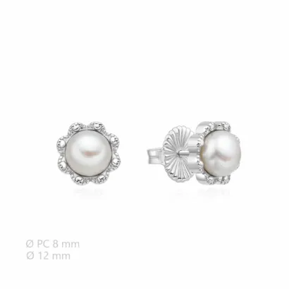 Pendientes Di plata perla 2025434 8