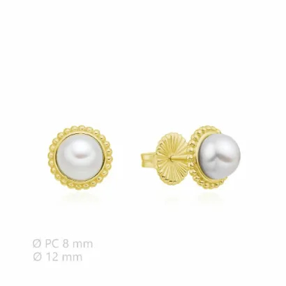 Pendientes Di plata perla 2025437 8
