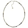 Collar de acero y piedras Z2016898